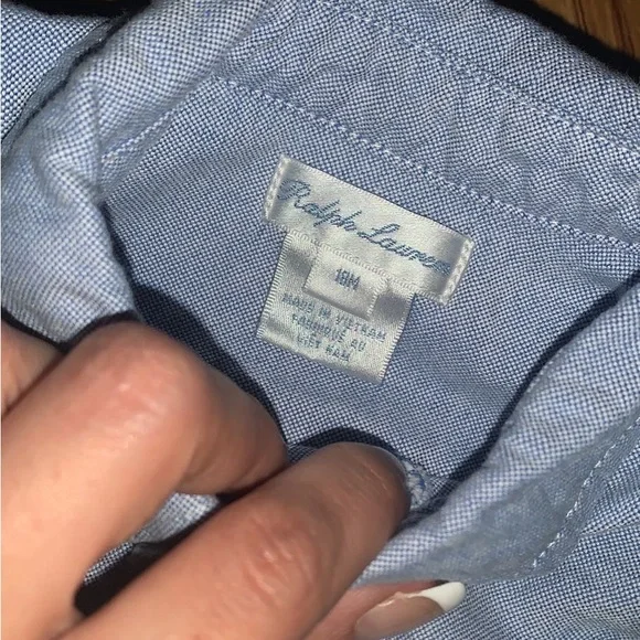 Blue Button Up Ralph Lauren Shirt - Picture 3 of 4